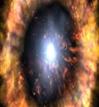 This artist’s impression of a supernova shows the layers of gas ejected prior to the final deathly explosion of a massive star. Credit: NASA/Swift/Skyworks Digital/Dana Berry